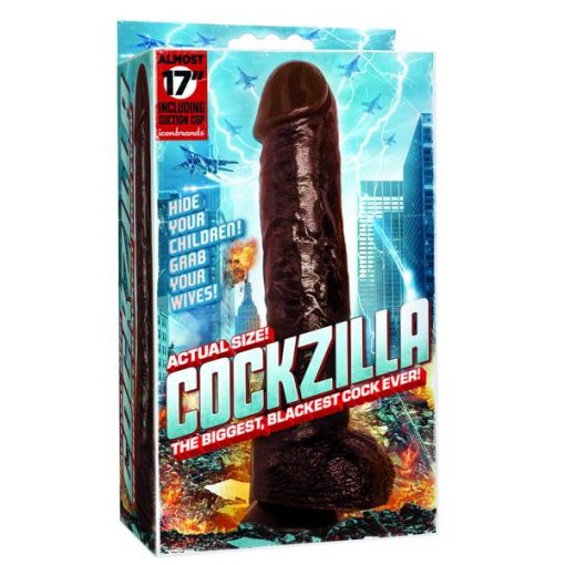 Cockzilla 16.5 inches Black Realistic Dildo second
