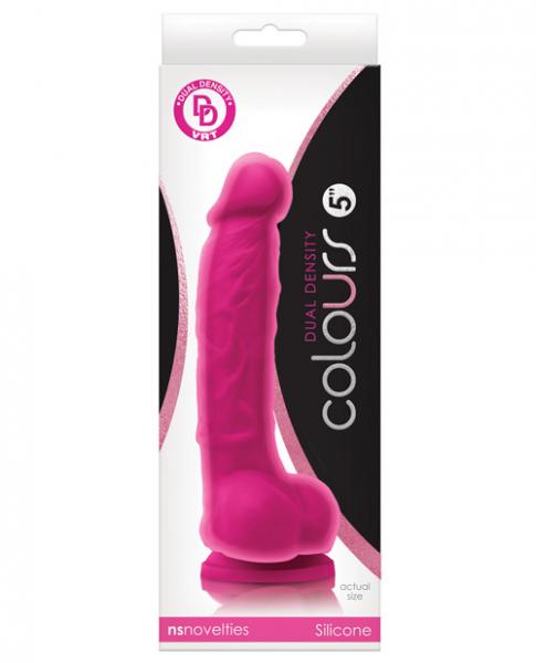 Colours Dual Density 5 inches Dildo Pink second