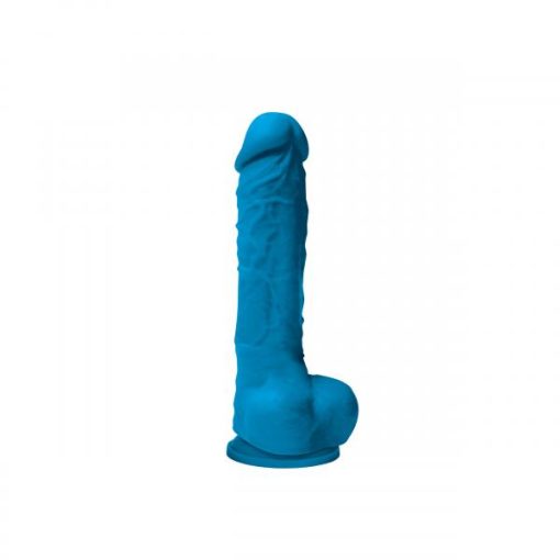 Colours pleasures realistic dildo blue with suction cup main