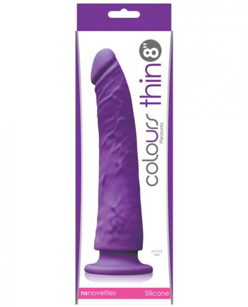 Colours Pleasures Thin 8 inches Dildo Purple second