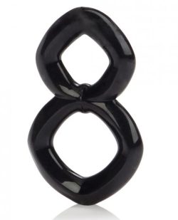 Crazy 8 Enhancer Double Cock Ring Black main