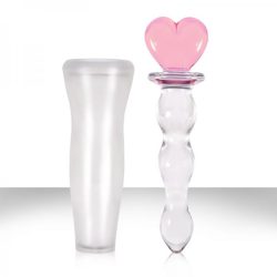 Crystal Heart Of Glass Wand and Vase - Pink main