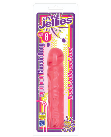 Crystal jellies classic dong 8 inch - pink second