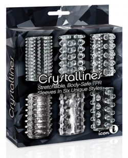 Crystalline TPR Cock Sleeve 6 Pack Clear main