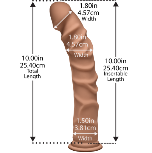 D Ragin D 10 inches Caramel Ultraskyn Dildo second