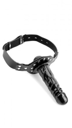 Deluxe Ball Gag With Dildo - Black main