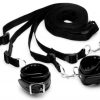 Deluxe Bed Restraint Kit Black Leather main