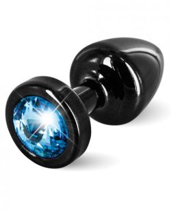 Diogol Anni Round Black T1 Butt Plug  Blue main