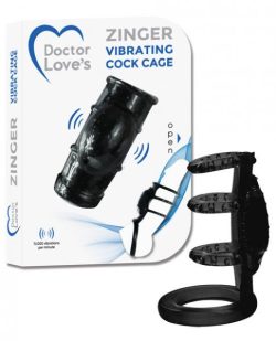 Doctor Love's Vibrating Cock Cage Black main