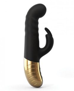 Dorcel G-Stormer Thrusting G-Spot Rabbit Vibrator Black Gold main