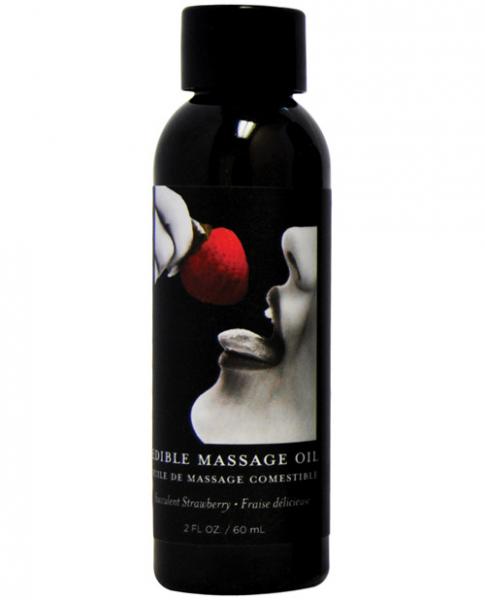 Earthly Body Edible Massage Oil Strawberry 2oz main