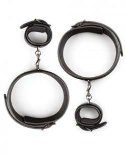 Easy Toys Thigh & Wrist Cuff Restraint Set Black main