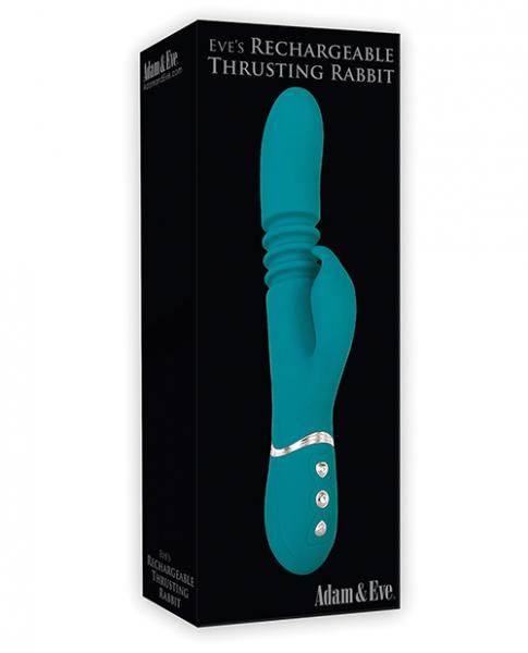 Eve's Rechargeable Thrusting Rabbit Vibrator Green second