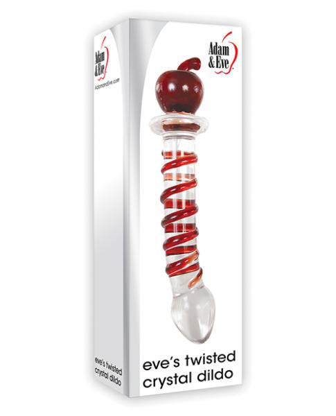 Eve's twisted crystal dildo red ribbon clear second