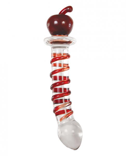 Eve's twisted crystal dildo red ribbon clear main