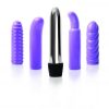 Evolved Multi Sleeve Vibrator Kit 4 Sleeves & Vibe Purple main
