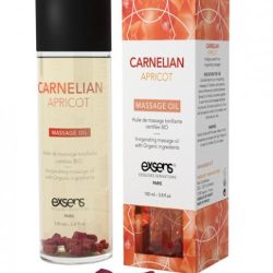 Exsens Of Paris Organic Massage Oil Carnelian Apricot with Stones main
