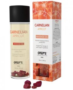 Exsens Of Paris Organic Massage Oil Carnelian Apricot with Stones main