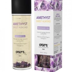 Exsens Of Paris Organic Massage Oil Sweet Almond Amethyst Crystals main