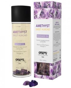 Exsens Of Paris Organic Massage Oil Sweet Almond Amethyst Crystals main