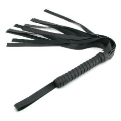 Faux Leather Flogger Black main