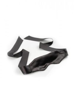 Fetish Fantasy Black Satin Blindfold OS main