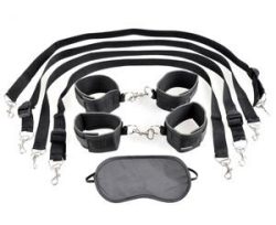 Fetish Fantasy Cuff and Tether Set Black main