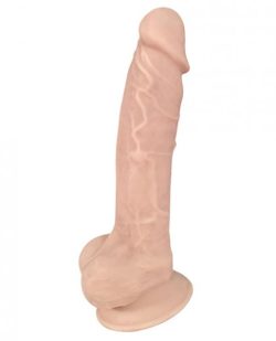 Fleshstixxx Silicone 7 inches Dildo with Balls Beige main