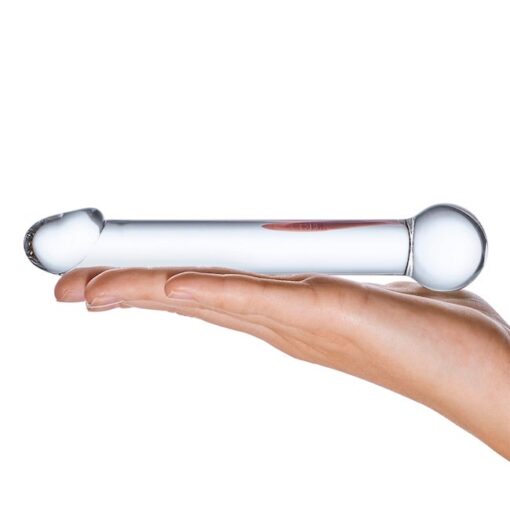 Glas 7 inches Realistic Head Glass Dildo Clear Model