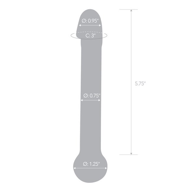 Glas 7 inches Realistic Head Glass Dildo Clear Size