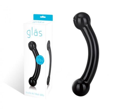 Glas Double Bull Glass Dildo - Black second