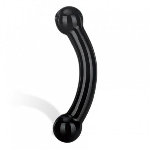 Glas Double Bull Glass Dildo - Black main