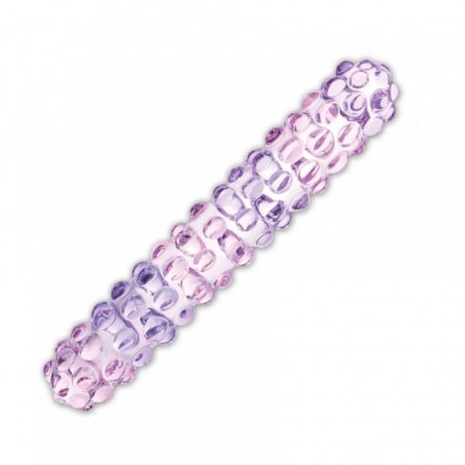 Glas Purple Rose Nubby Glass Dildo main
