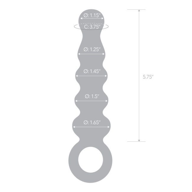 Glas Quintessence Beaded Glass Anal Beads Slider Measurements