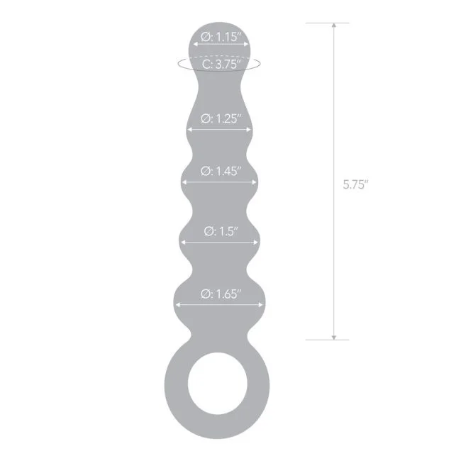 Glas Quintessence Beaded Glass Anal Beads Slider Measurements