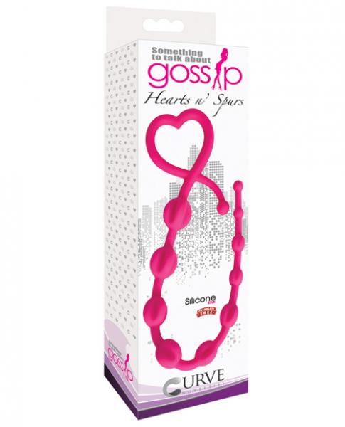 Gossip Hearts & Spurs Anal Beads Magenta Pink second