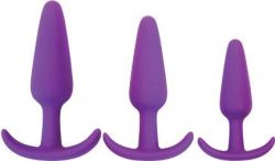 Gossip Rump Rockers 3 Piece Anal Plug Training Set Violet main