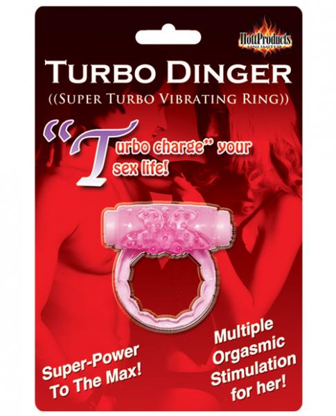 Humm dinger turbo vibrating cock ring pink main