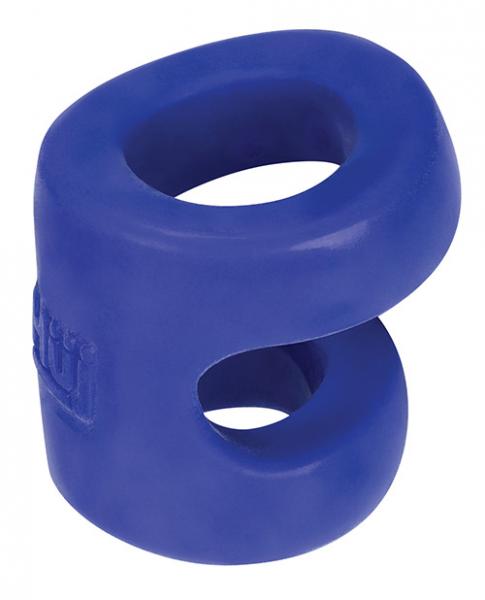 Hunky junk connect cock ring ball tugger blue second