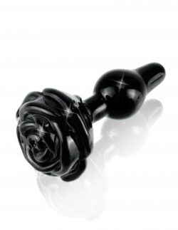 Icicles No 77 Black Rose Glass Massager main