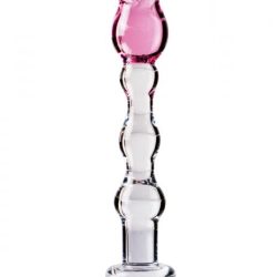 Icicles No.12 Pink Clear Glass Wand main