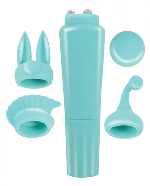 Intense clit teaser kit blue mini massager with 4 heads main