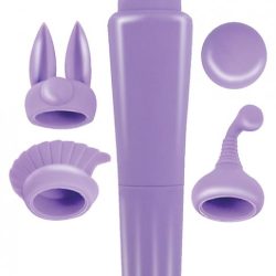 Intense Clit Teaser Kit Purple Mini Massager with 4 Heads main