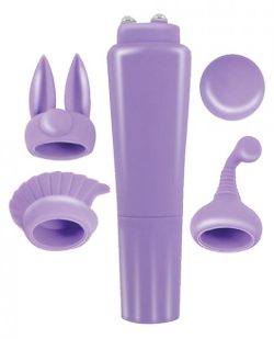 Intense Clit Teaser Kit Purple Mini Massager with 4 Heads main