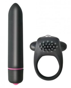 Intense Cockring & Bullet Vibrator Black main