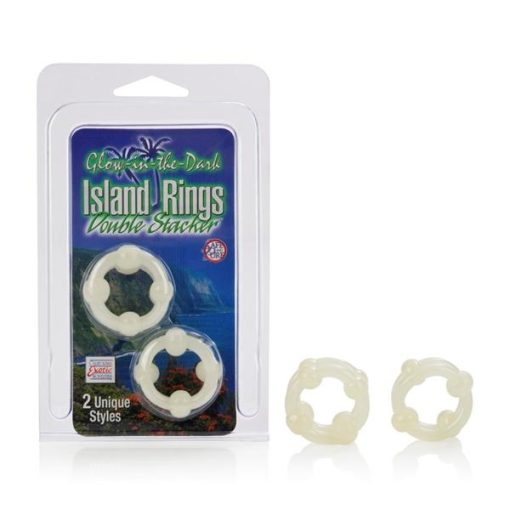 Island rings double stacker glow in the dark second