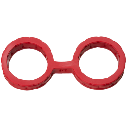 Japanese Bondage Silicone Cuffs Large Red main