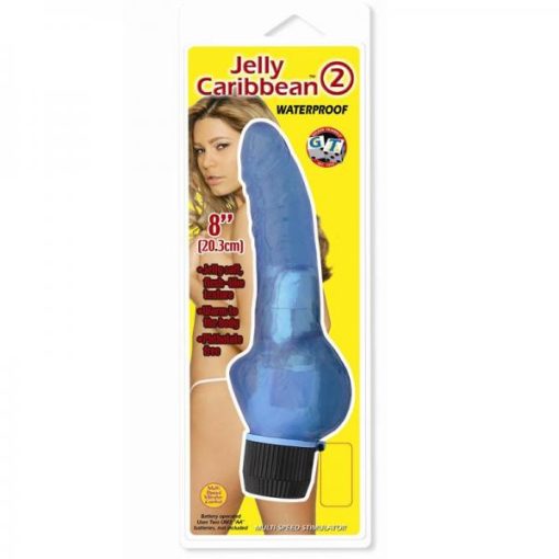 Jelly Caribbean #2 Waterproof Vibrator - Blue second