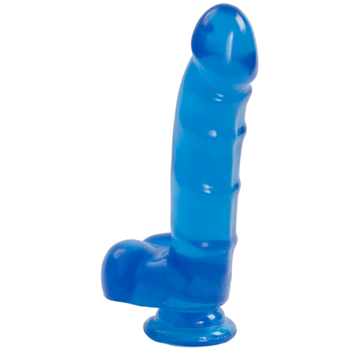 Jelly Jewels Cock and Balls Suction Cup Blue main