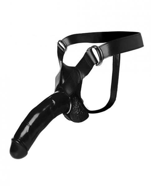 Jock ryder wide band strap on harness black o/s main
